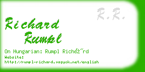 richard rumpl business card